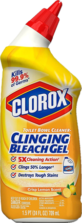 Toilet Bowl Cleaner - Clinging Bleach Gel Crisp Lemon